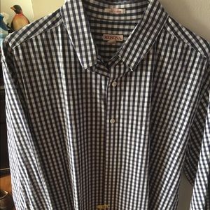 Merona black checkered shirt, XL, classic fit